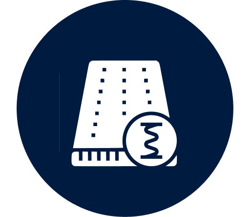 Stylized DNA and ruler icon design.